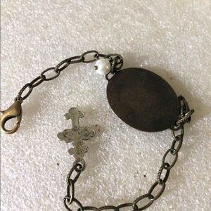 Vintage  brass charms bracelet